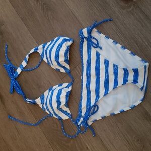 Red Camel blue & white bikini